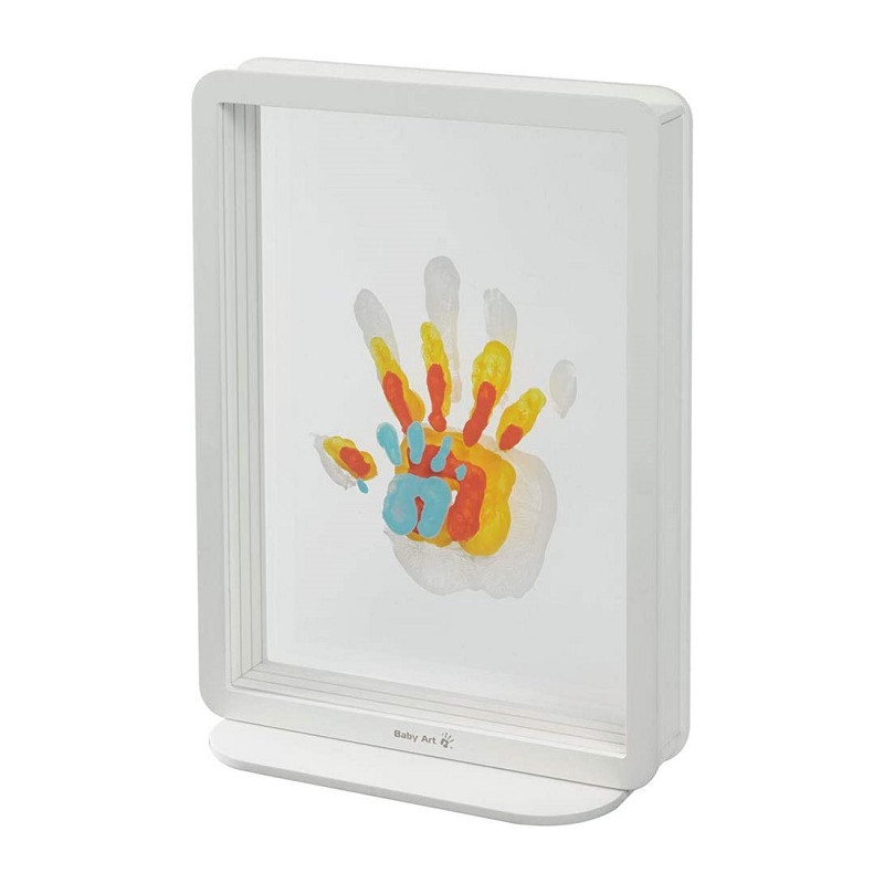 Baby Art Family Touch Cornice con Kit Impronte per le Mani di Mamma Bianco