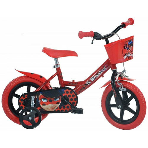 Dino bikes 144 Bici Bicicletta per Bambina Miracolous Taglia 14 Età 4 a 7 anni