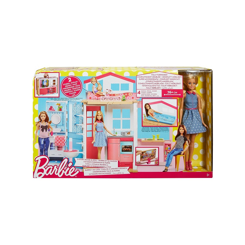 Barbie DVV48 Casa Componibile con Bambola Inclusa