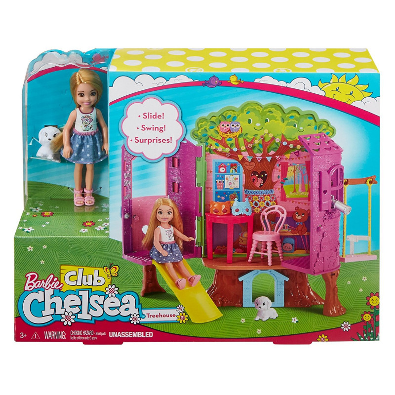 Barbie - la Casa Sull'Albero di Chelsea - con Bambola Inclusa - Due Piani e Accessori