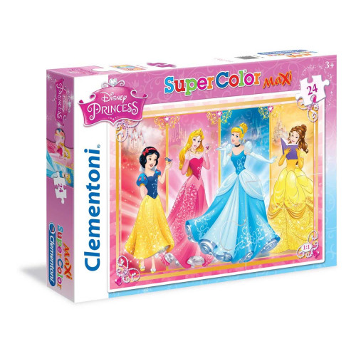 Clementoni - 24471 - Supercolor Puzzle - Princess - 24 Maxi Pezzi - Disney