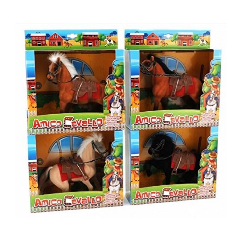 Globo Animali Cavallo Floccato 20 cm Modelli A Scelta