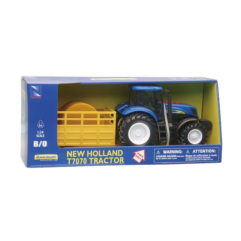 NewRay 01956 1:24 BO New Holland T7070 With Trailer