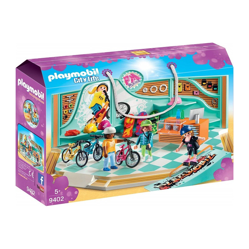 Playmobil 9402 Negozio di Skate e Biciclette