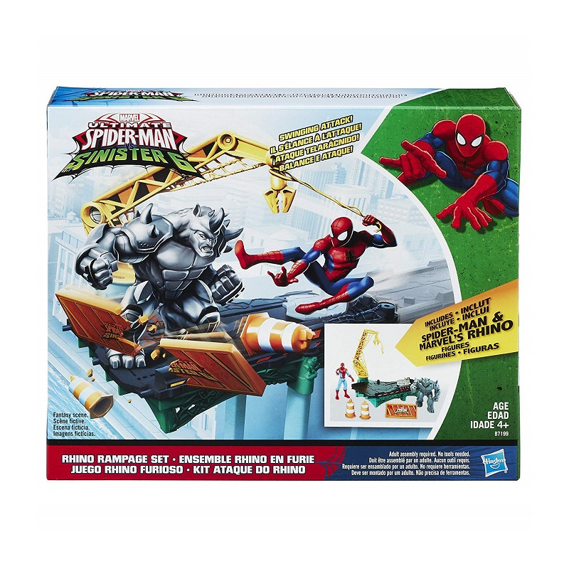 Hasbro Marvel SpiderMan Playset Rhino Rampage
