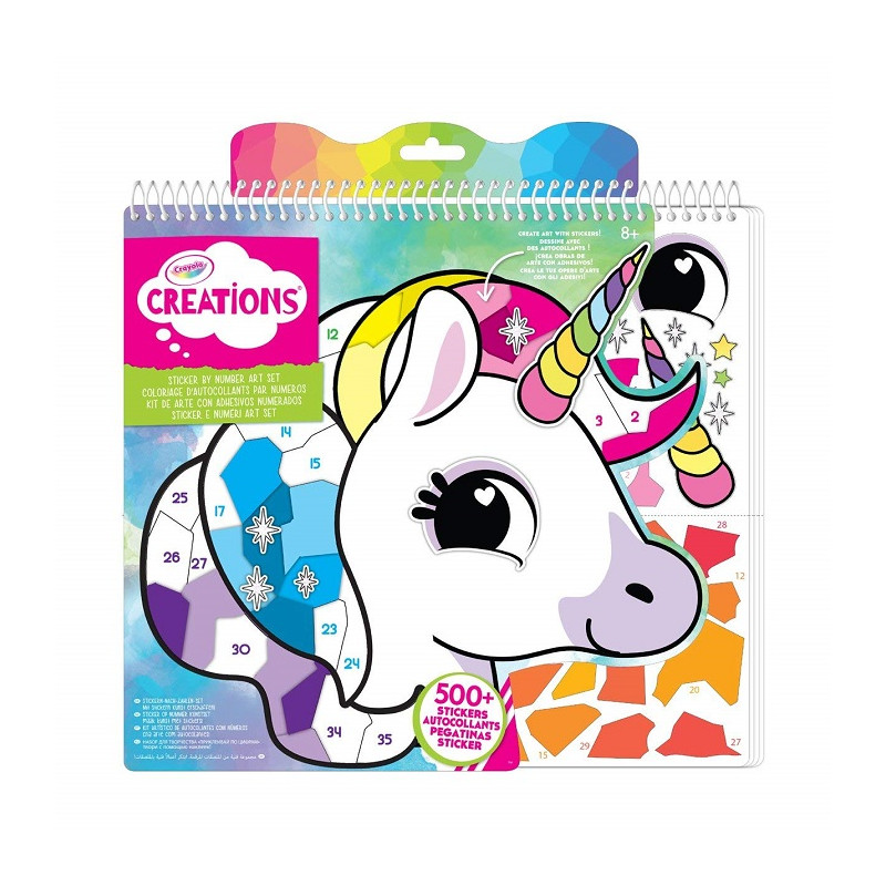 Crayola 04-6229 Creations Sticker And Numeri Art Set