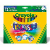 Crayola I Lavabilissimi Pennarelli Ultra Lavabili Punta Maxi Colori Assortiti 12 Pezzi