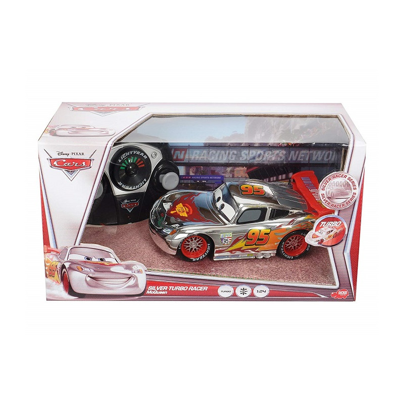 Dickie 203089580 RC Lightning Mcqueen Cars 2 1:24 / Argento/Rosso