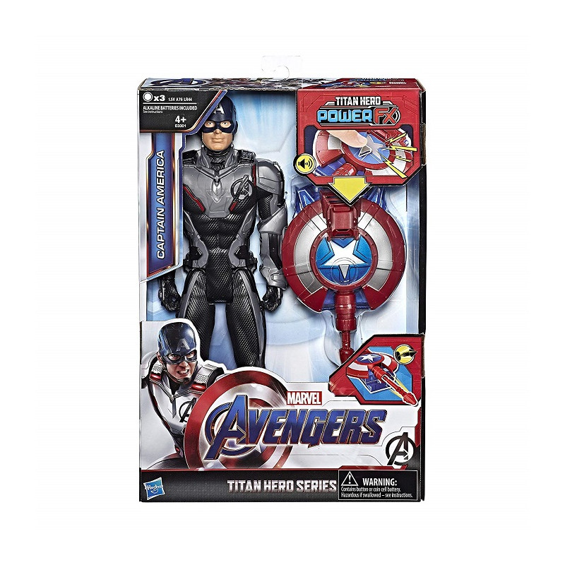 Marvel Avengers Endgame Personaggio Captain America Titan Hero con Power FX 30 cm