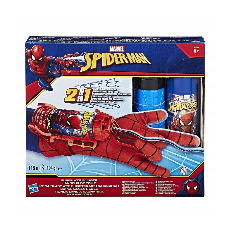 Spider Man B9764EM0 Guanto Spararagnatele 2-in-1 Acqua e Ragnatele