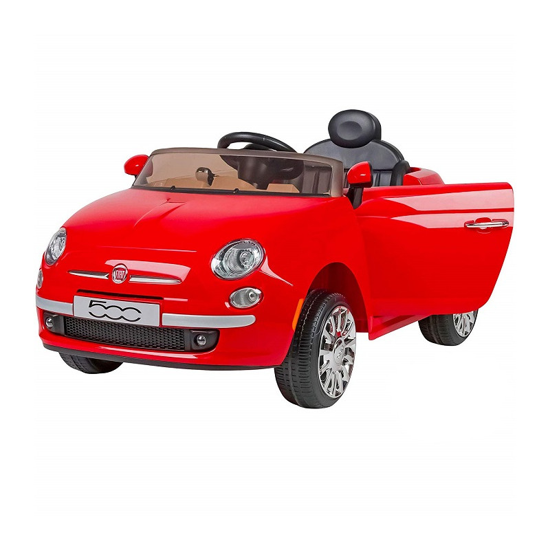 Globo Auto Macchina Elettrica per Bambini 12V Fiat 500 Colore Rosso