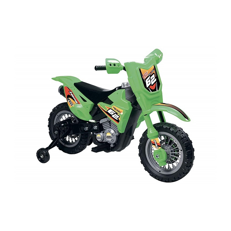 Globo 39356 Motocross 6V Moto Elettrica Luci e Suoni Verde