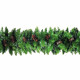 Boa festone ghirlanda natalizia verde con pigne 2,7 mt