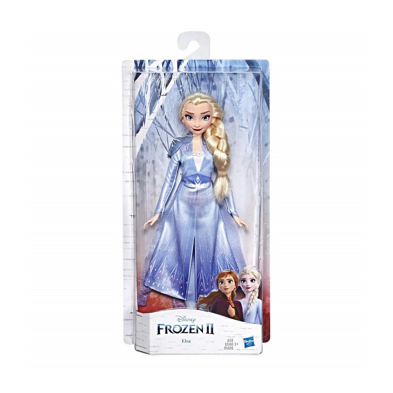Hasbro Disney Frozen 2 Elsa Fashion Doll con capelli lunghi e abito blu