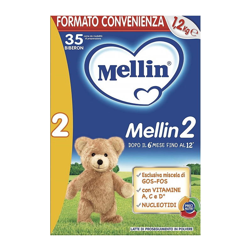 Mellin 2 Latte di Proseguimento in Polvere 1 Confezione da 1,2 Kg M