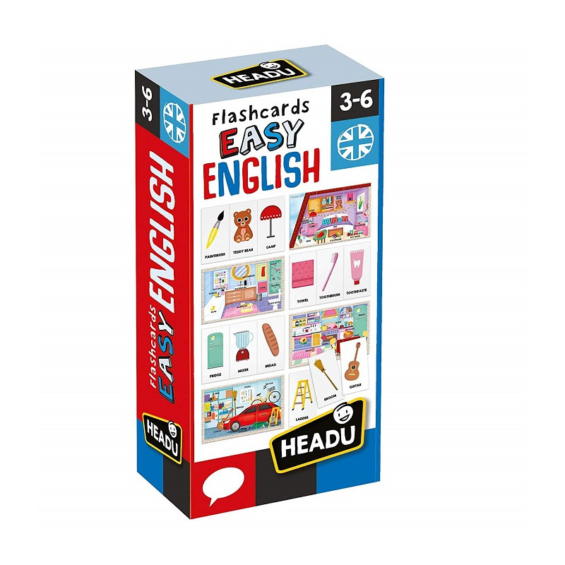 Headu Flashcards Easy English Gioco Educativo per Bambini dai 3 ai 6 Anni