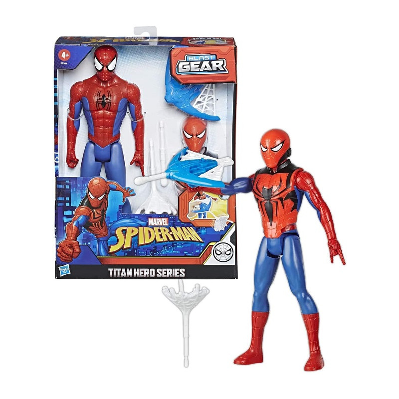 Hasbro Spider Man Action Figure 30 cm con Blaster Titan Hero Blast Gear