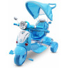 Aziamor Triciclo Vespa 2 in 1 Con Manico Direzionabile Azzurro per Bambini