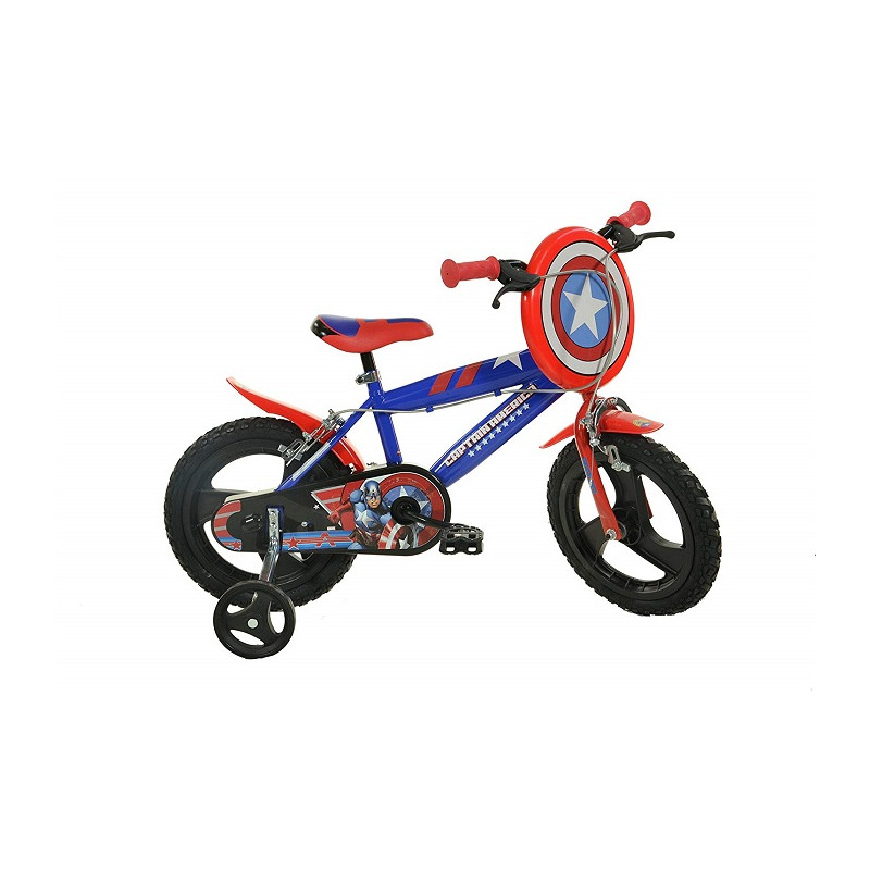 Dino Bikes Bicicletta Capitan America Taglia 14 da Bambini 1 Velocità