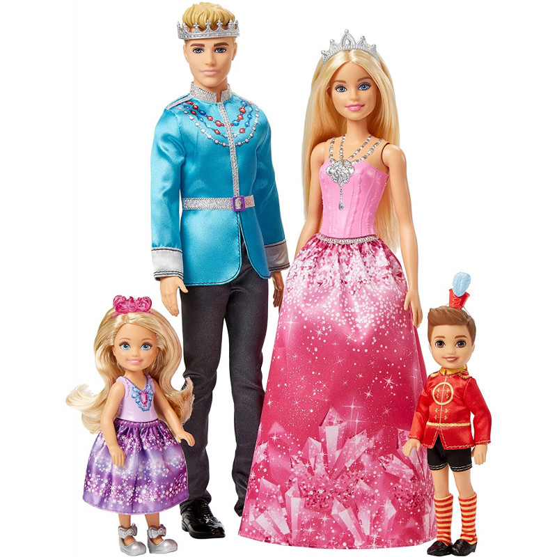 Dreamtopia Principessa Famiglia Reale set 4 Bambole