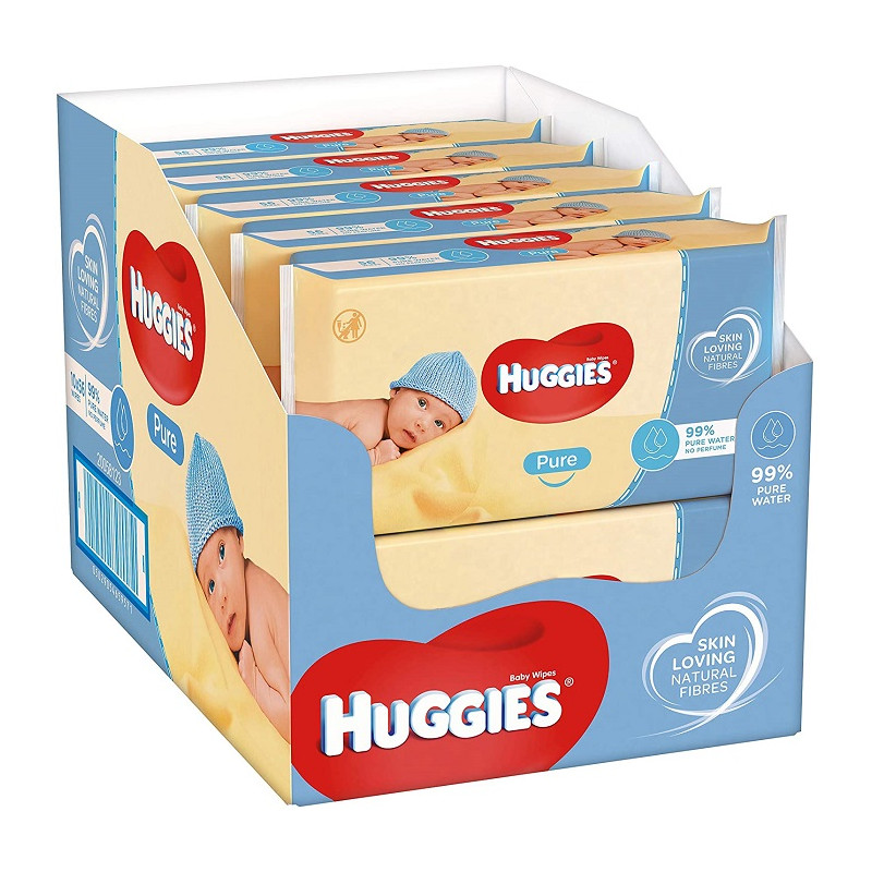 Huggies Pure Salviette Umidificate per Bambini Offerta 10 Confezioni da 56 Pezzi