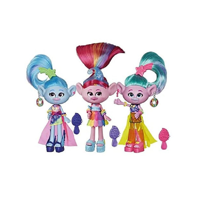 Trolls World Tour Fashion Doll Deluxe Bambola 20 cm con accessori