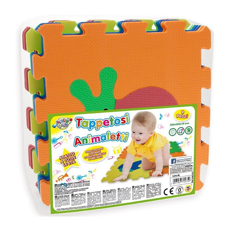 Teorema 72475 Tappeto Puzzle con Animali colori assortiti 9 pezzi