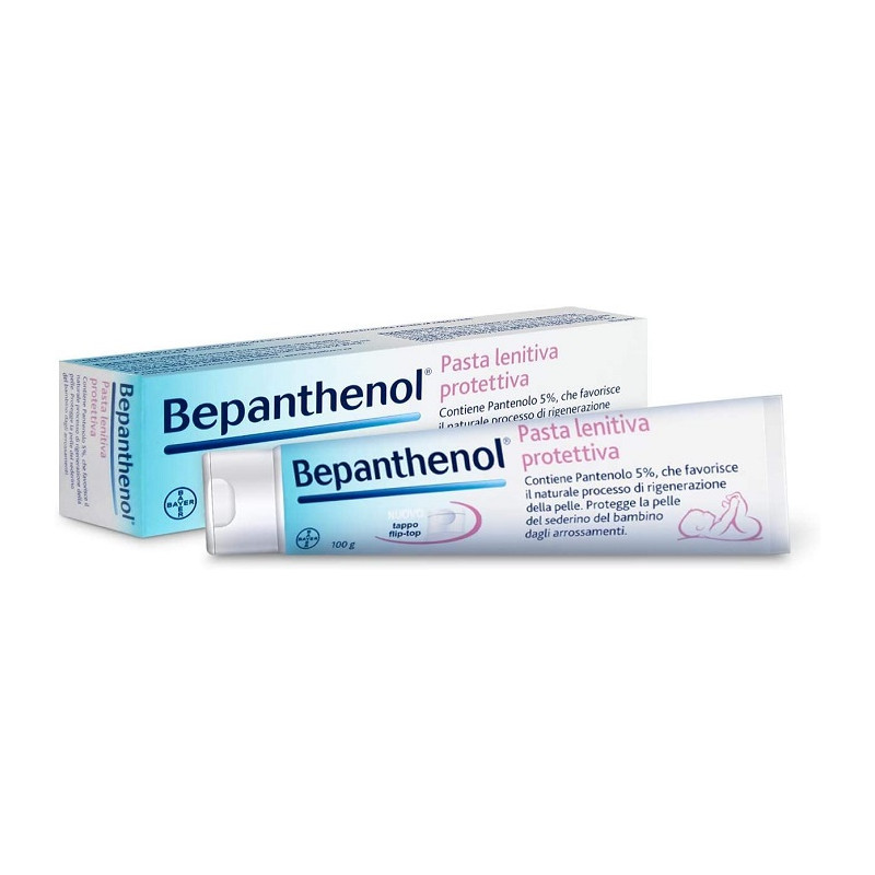 Bepanthenol Pasta Lenitiva Protettiva per Cambio Pannolino Anti Arrossamento Neonato 100 g