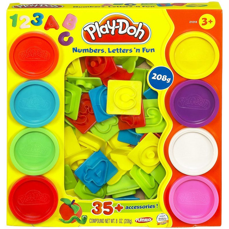 Hasbro 21018848 Play-Doh con stampini per lettere e numeri