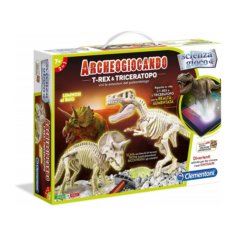 Archeogiocando T-Rex & Triceratopo Multicolore