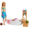 Barbie Fizzy Bath Bambola con Vasca da Bagno e Accessori