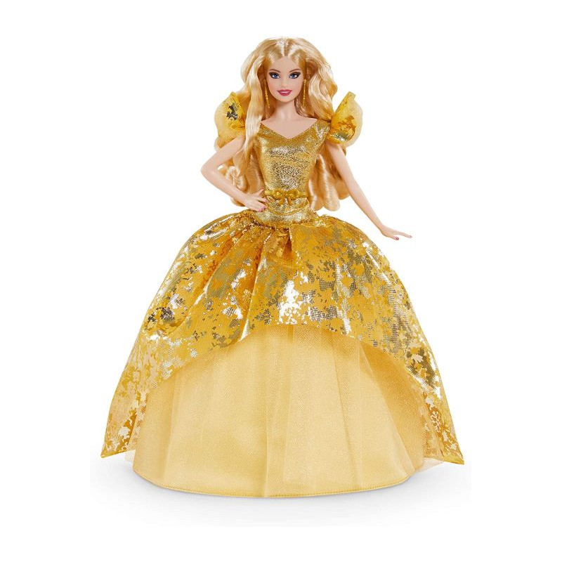 Barbie Magia delle Feste 2020 Bambola da 30.5 cm Bionda con Abito Dorato