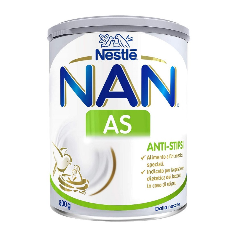 Nestlé Nan AS Anti-Stipsi Indicato per la Gestione Dietetica dei Lattanti  800 g