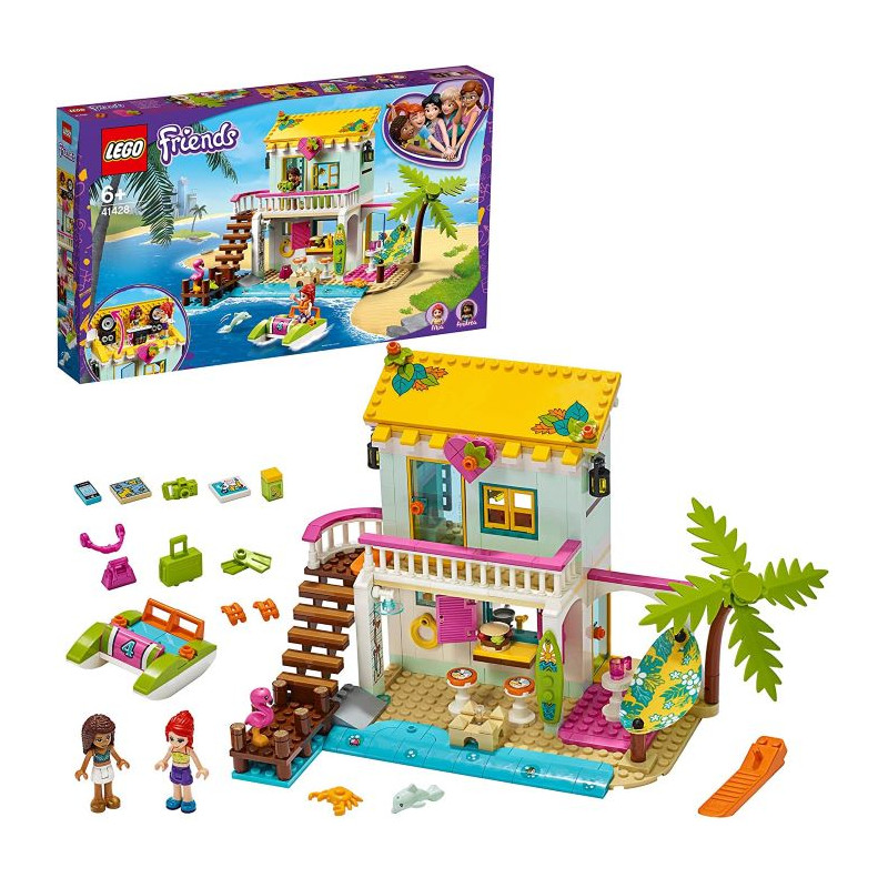 Lego Friends Playset Casa sulla spiaggia con Andrea e Mia