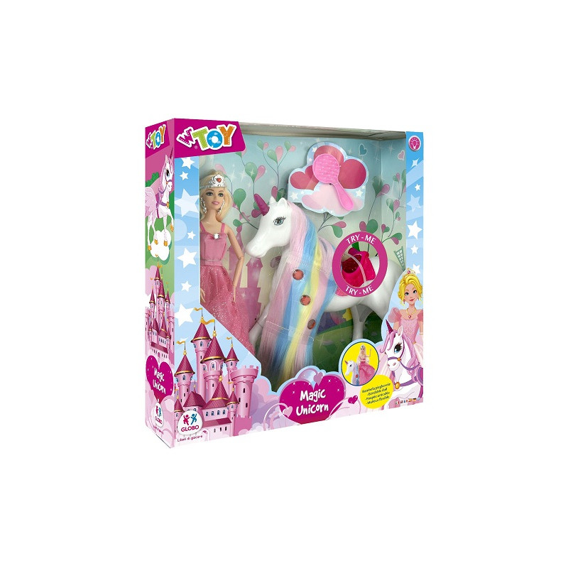 Globo Fashion Doll Bambola 30 cm con Cavallo Unicorno