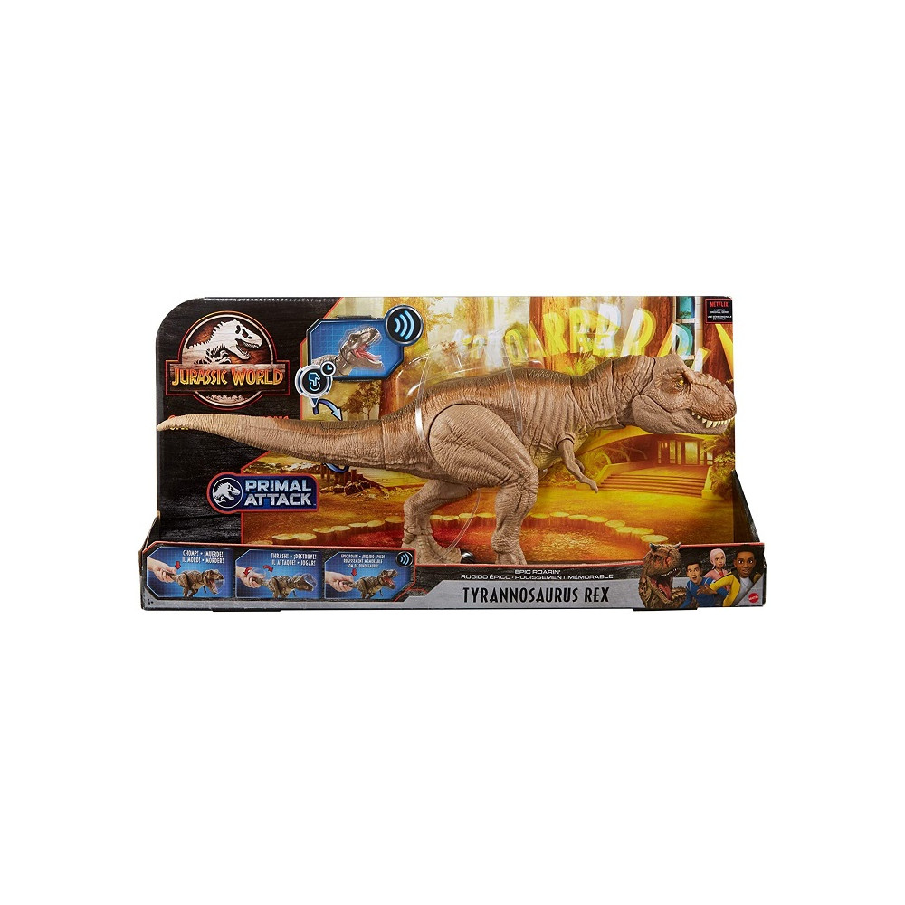LG JURASSIC WORLD T-Rex Dinosauro Giocattolo Realistico funzionante Mascelle Animale Gigante Azione 