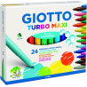 Fila Giotto Pennarelli Turbo Maxi Punta Larga 5 mm Confezione da 24 colori