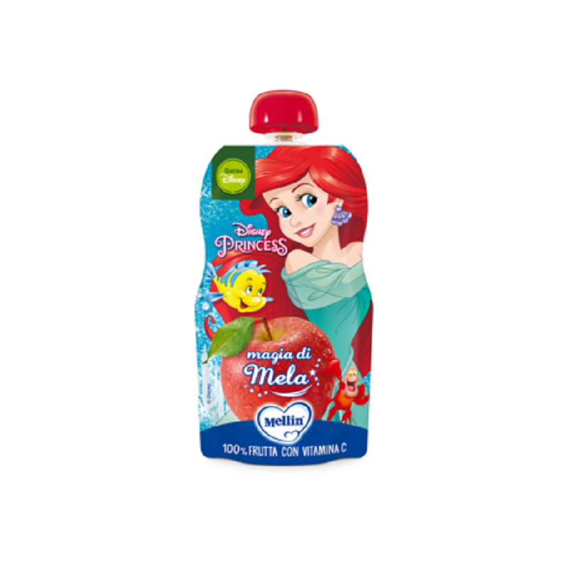 Mellin Pouches Frutta Mela Disney Ariel 6 Brick da 90g