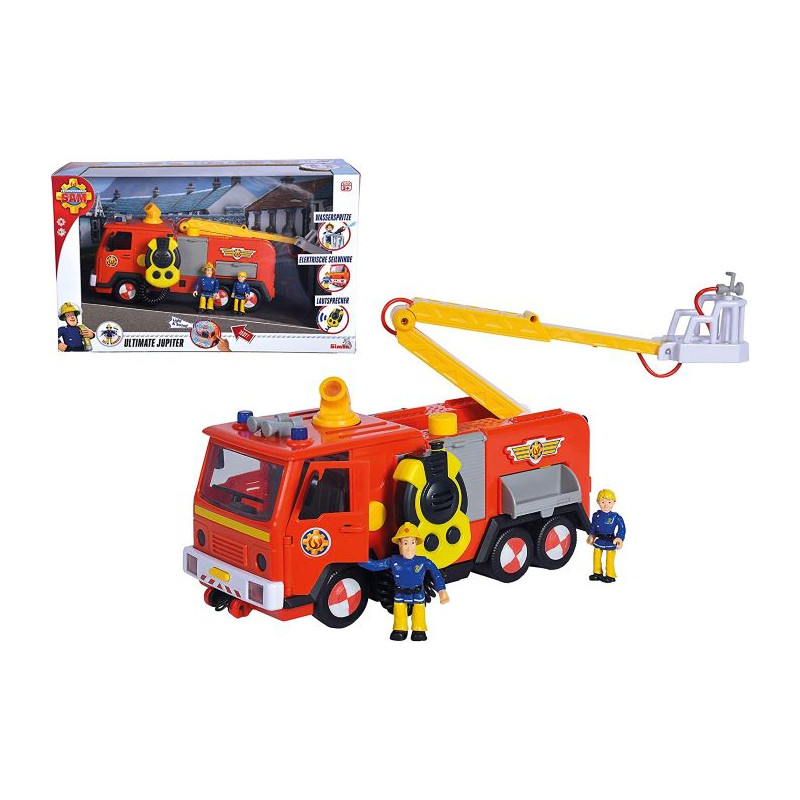 Simba Toys Pompiere Camion Deluxe Jupiter con 2 Personaggi Sam e Penny