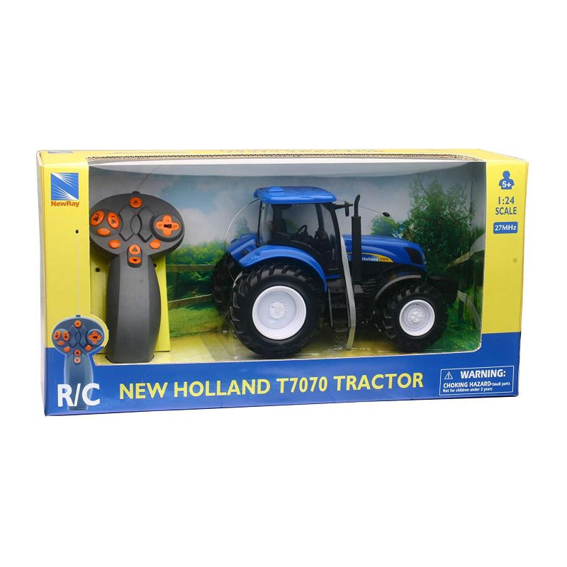 New Ray Trattore New Holland T7.315 R/C 1/24 Farm Play Set