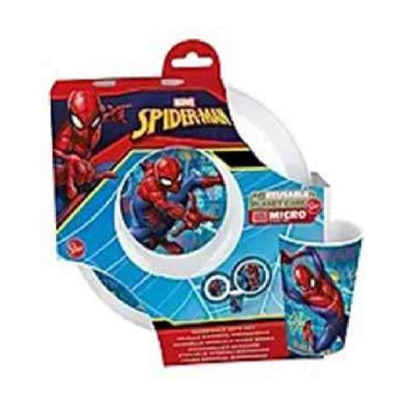 Real Trade Spiderman Set 3pz 2Piatti+Bicchiere