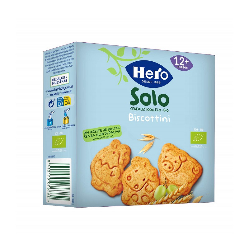 Hero Solo Biscottini Animaletti, 100% Biologico 3x100gr