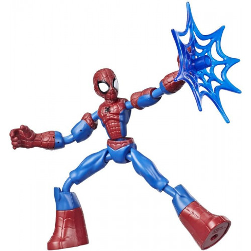 Hasbro Spiderman Bend And Flex Action Figure Flessibile 15cm Giocattolo per Bambini da 4 Anni in su