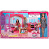 Barbie Casa Glam Trasportabile con 3 Stanze Bambola e più di 20 Accessori Giocattolo