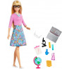 Mattel Barbie Bambola Insegnante con 10 Accessori