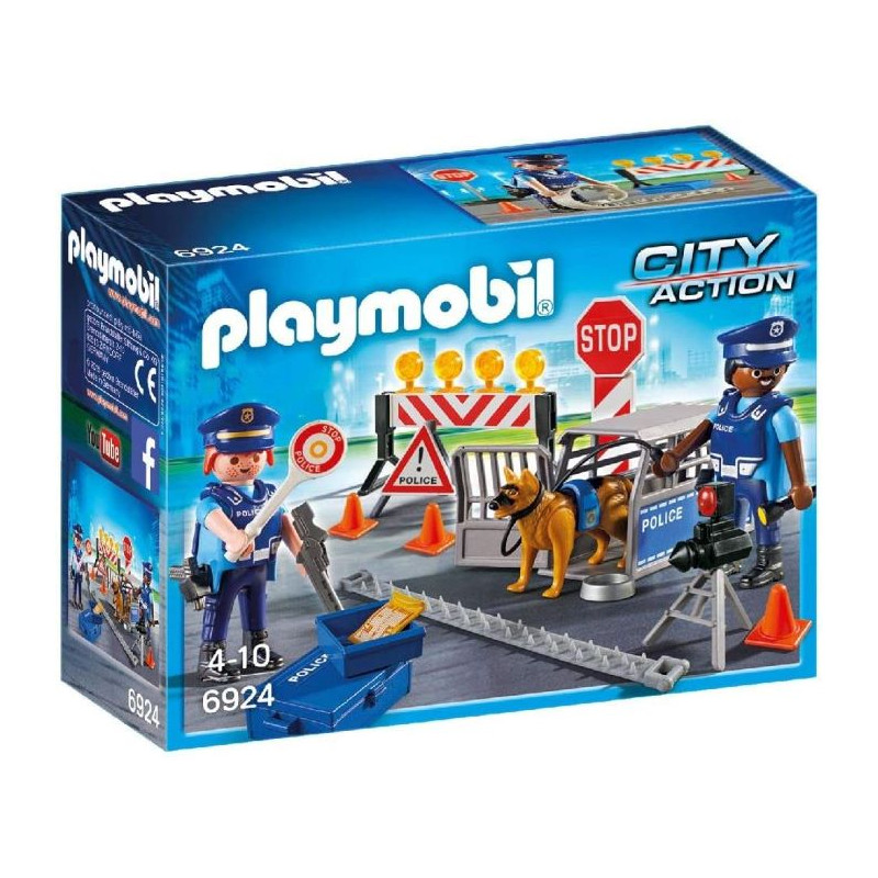 Playmobil City Action Posto di Blocco della Polizia