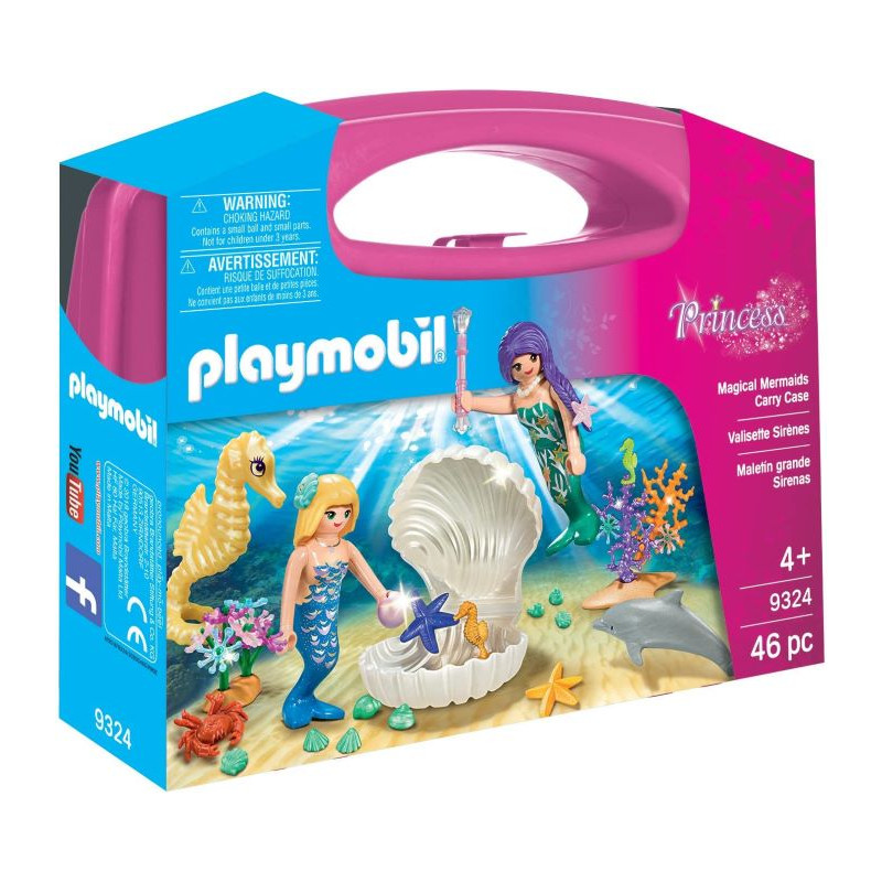 Playmobil Large Princess Magical Mermaids Carry Case 46PC Playset