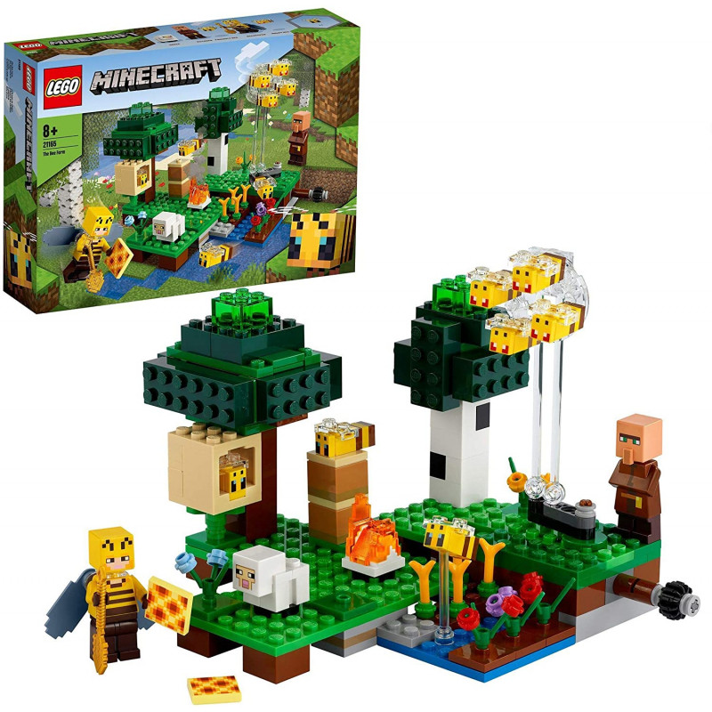 Lego Minecraft La Fattoria delle Api Set da Costruzione con Apicoltore e Pecora Giocattoli per Bambi