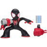 Hasbro Marvel SpiderMan Super Blaster Miles Action Figure Effetti Sonori e Frasi in Inglese