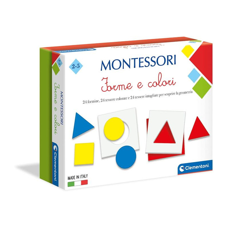 Puzzle di legno Montessori, gioco di puzzle - Forme e colori